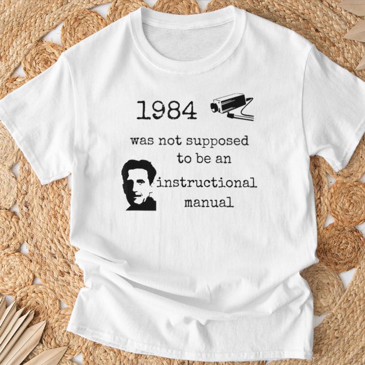 1984 Not An Instruction Manual Orwell Book Lover Themed T-Shirt Gifts for Old Men