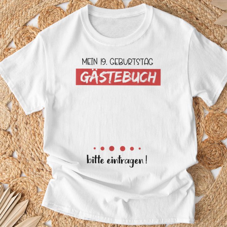 19th Birthday Party Guest Book 19 Years T-Shirt Gifts for Old Men