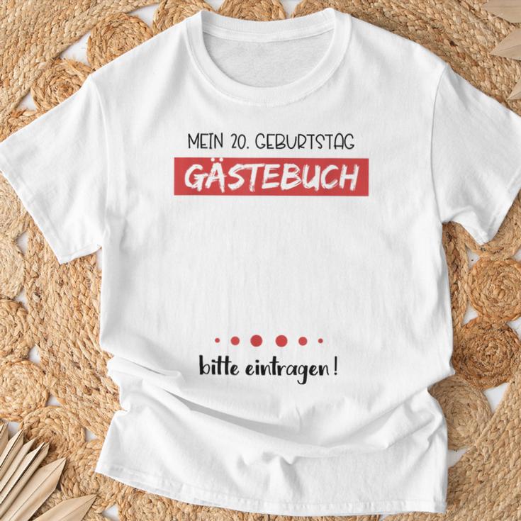 20th Birthday Party Guest Book 20 Years T-Shirt Gifts for Old Men