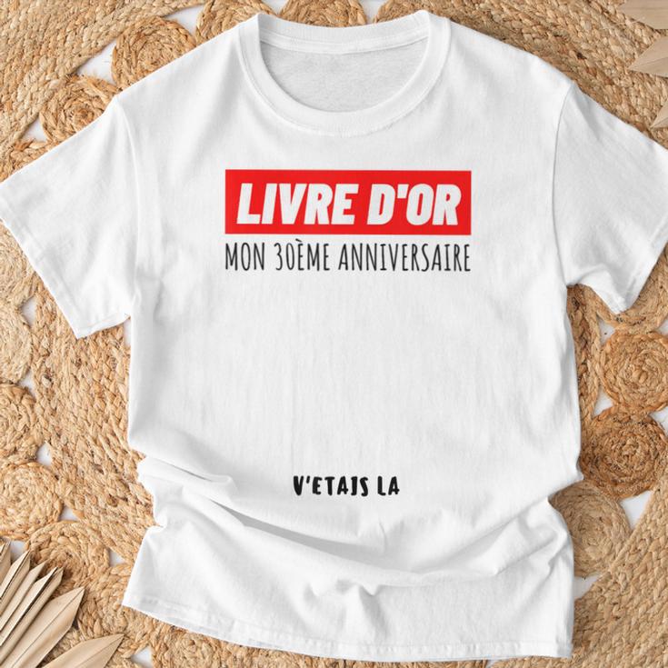 30th Birthday Man Woman 30th Birthday Party Guest Book T-Shirt Gifts for Old Men
