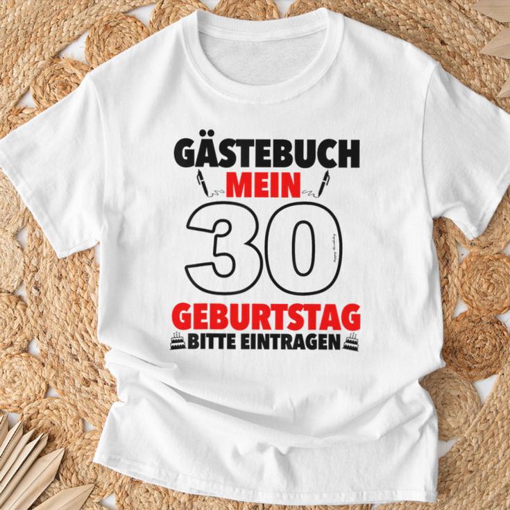 30th Birthday Party Guest List Guest Book 30th Birthday T-Shirt Gifts for Old Men