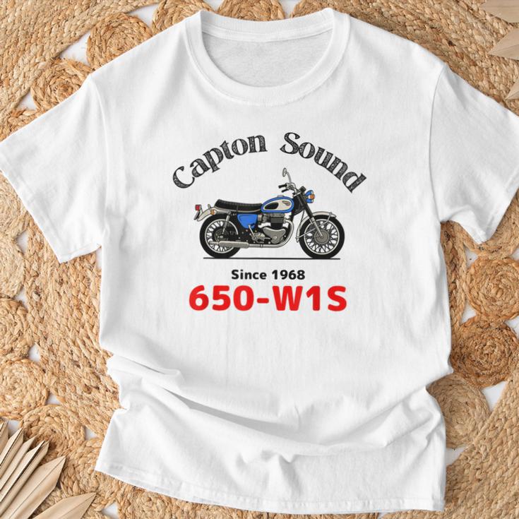 650-W1s Captonound 青タンク 旧車 Tシャツ 高齢者への贈り物