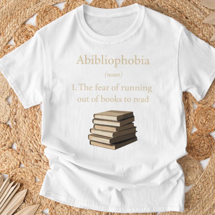 Abibliophobia Definition Book Lover Premium Tri-Blend T-Shirt Gifts for Old Men