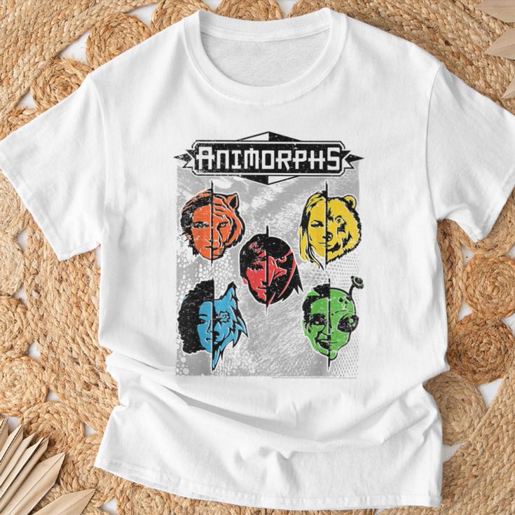 Animorphs Split Face Character Colorful Grid Book Series T-Shirt Gifts for Old Men Animorphs Split Face Character Colorful Grid Book Series T-Shirt Gifts for Old Men