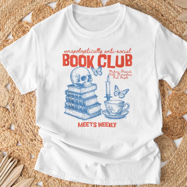 Anti Social Book Club Romance Reader Introverted Bookish T-Shirt Gifts for Old Men Anti Social Book Club Romance Reader Introverted Bookish T-Shirt Gifts for Old Men