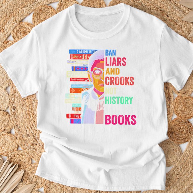 Ban Liars And Crooks Not History And Books T-Shirt Gifts for Old Men