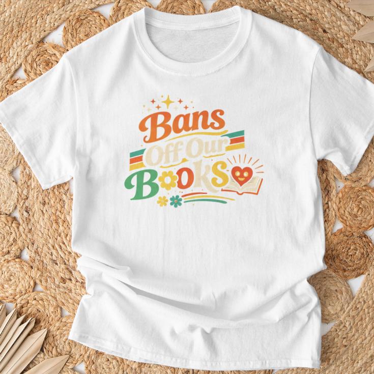 Bans Off Our Books Bookaholic Banned Book Lovers Readers T-Shirt Gifts for Old Men