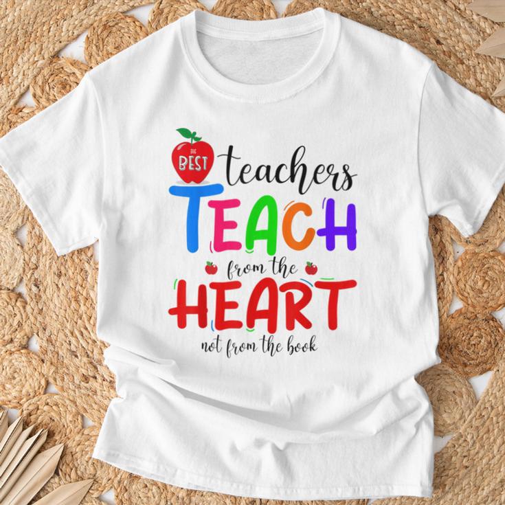 THE BEST TEACHERS TEACH FROM THE HEART NOT BOOK T-SHIRT Men Women T-Shirt Gifts for Old Men THE BEST TEACHERS TEACH FROM THE HEART NOT BOOK T-SHIRT Men Women T-Shirt Gifts for Old Men