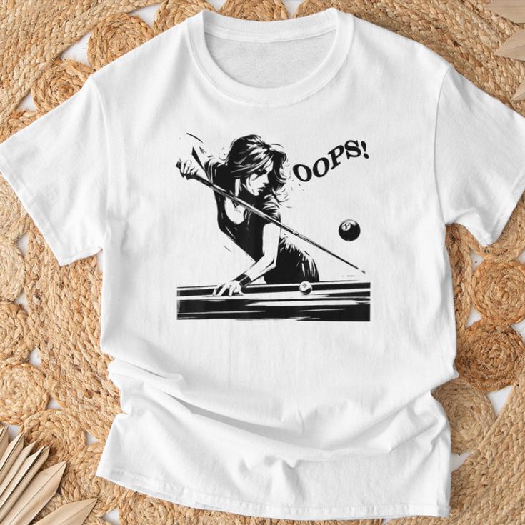 Billar La Bola 8 Fallos Divertidos De Chicas Camiseta unisex Regalos para ancianos