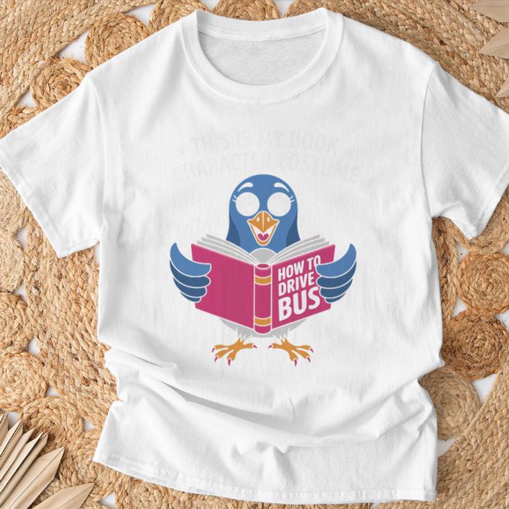 This Is My Book Character Costume Cute Pigeon Kids Reading T-Shirt Gifts for Old Men