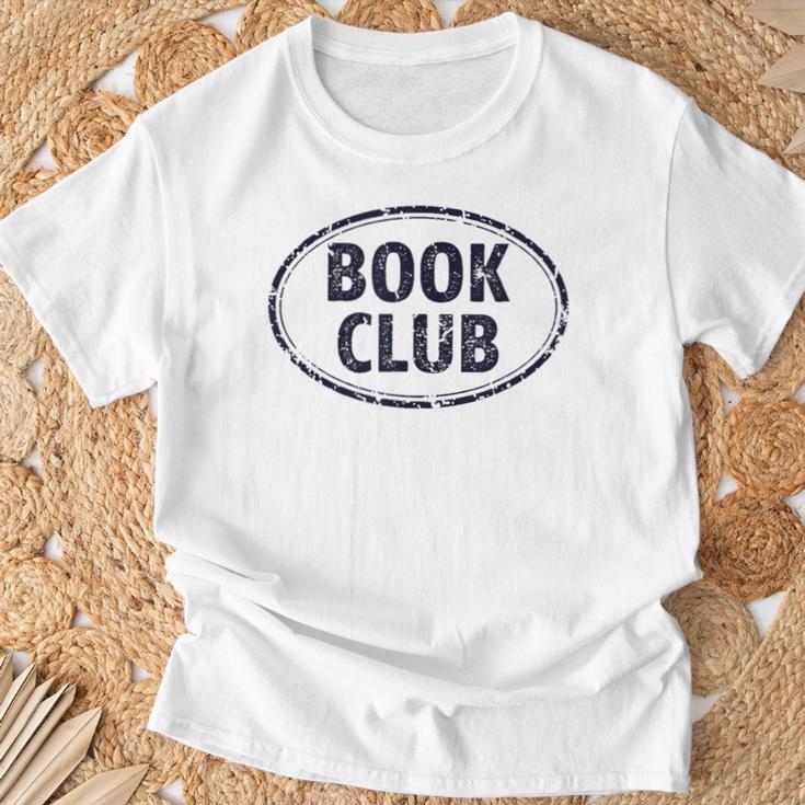Book Club Oval Logo T-Shirt Gifts for Old Men