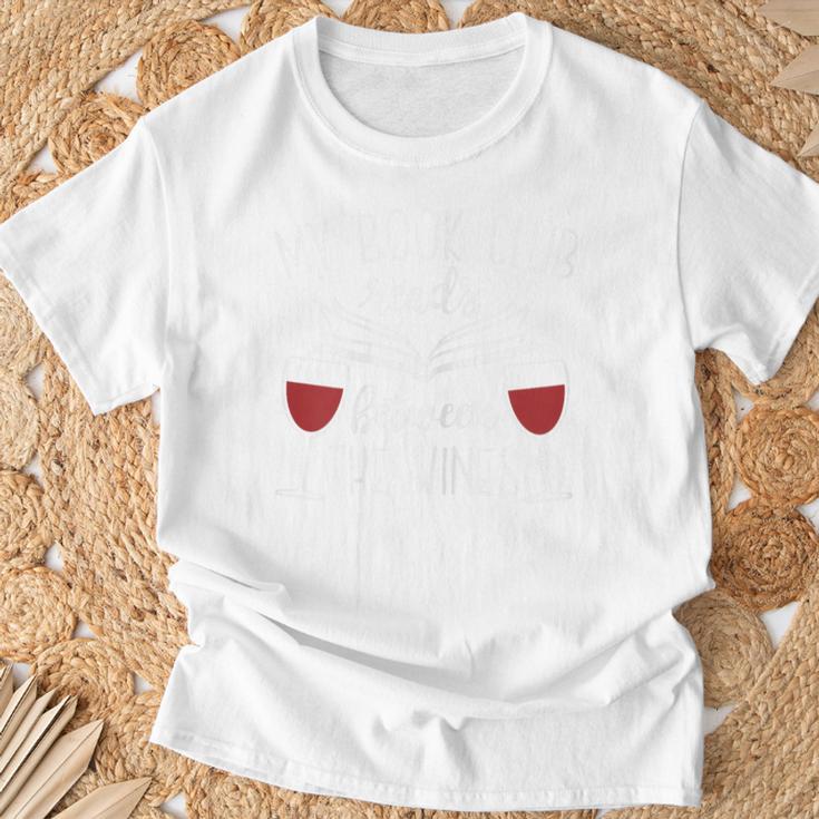 My Book Club Reads Between The Wines Reading Lover T-Shirt Gifts for Old Men