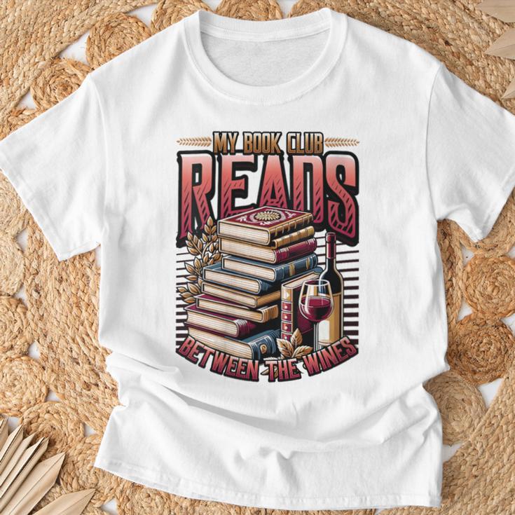 My Book Club Reads Between The Wines Book Club Reading T-Shirt Gifts for Old Men