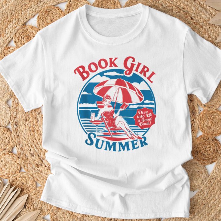 Book Girl Summer Women Retro Bookish Vacation Reader T-Shirt Gifts for Old Men Book Girl Summer Women Retro Bookish Vacation Reader T-Shirt Gifts for Old Men