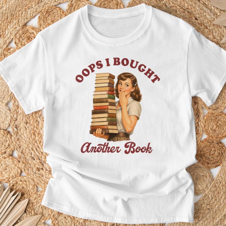 Book Lover Bookish Reading Squad Oops I Bought Another Book T-Shirt Gifts for Old Men