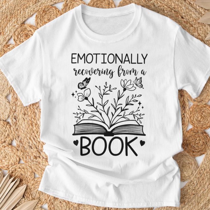 Book Lover Emotionally Recovering From A Book T-Shirt Gifts for Old Men