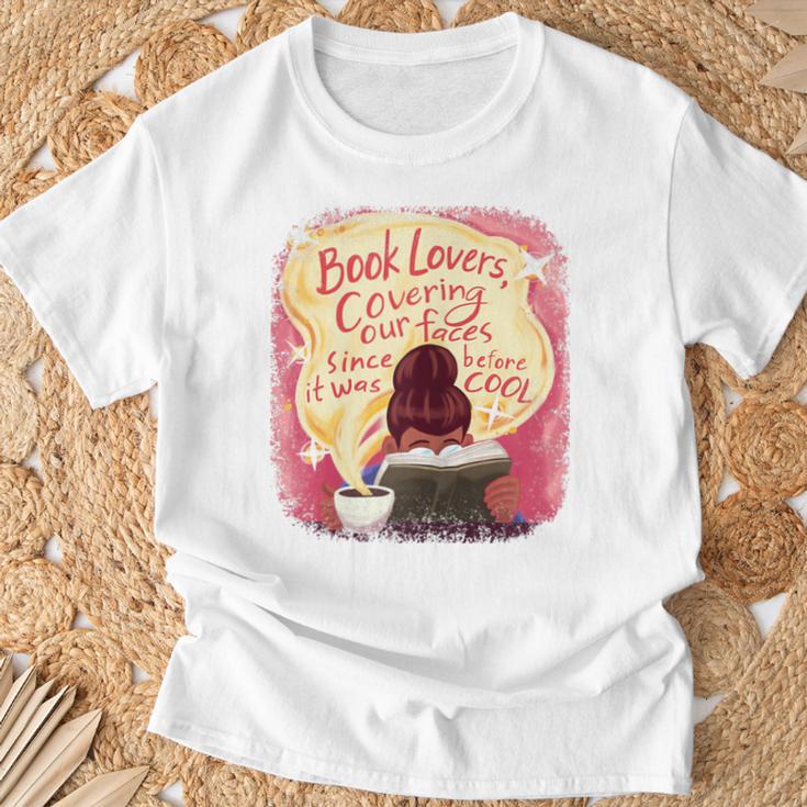 Book Lovers Covering Our Faces T-Shirt Gifts for Old Men