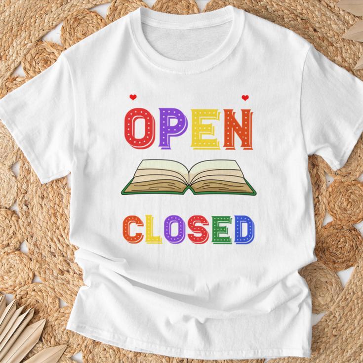 If My Book Is Open Your Mouth Is Closed Reading Books Performance T-Shirt Gifts for Old Men