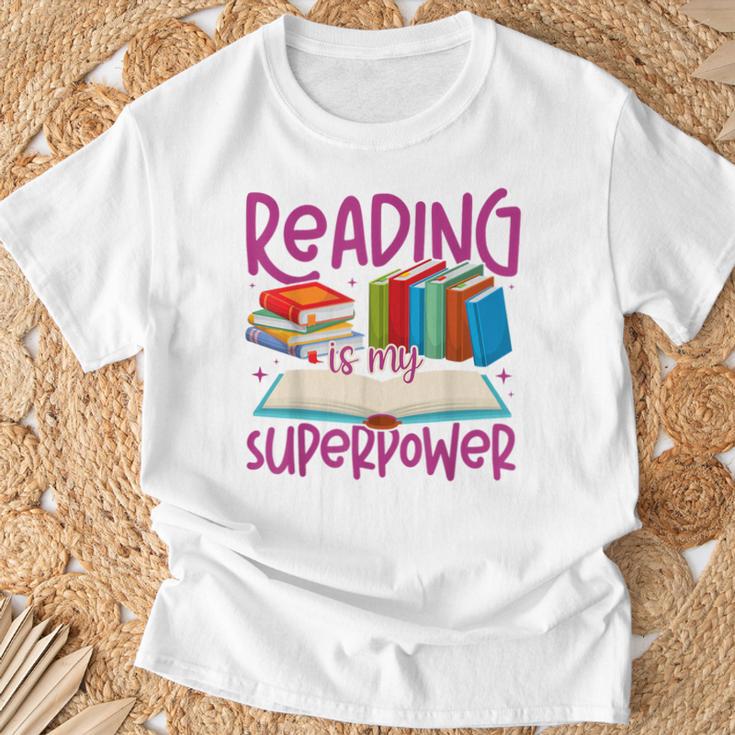 Book Reading Reading Is My Superpower T-Shirt Gifts for Old Men