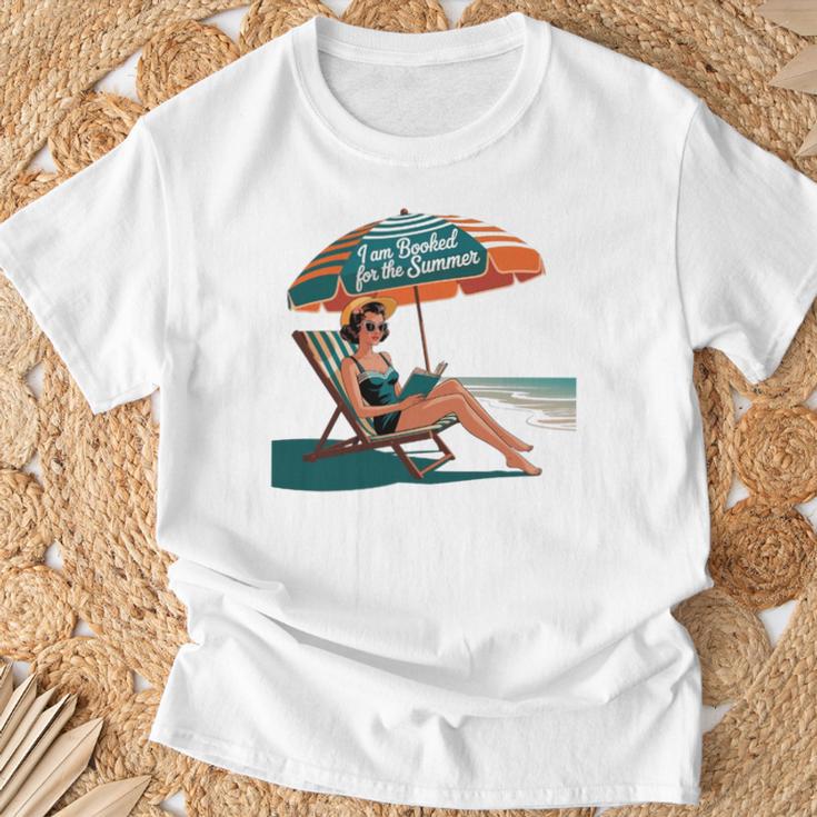 Booked For The Summer Book Lover Summer Coquette Premium Tri-Blend T-Shirt Gifts for Old Men