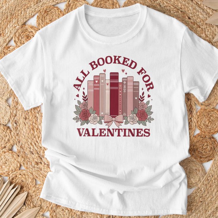 All Booked For Valentines Day Bookish Readers Book Lovers T-Shirt Gifts for Old Men