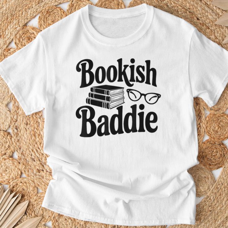 Bookish Baddie Reading Vibes Literary Lover T-Shirt Gifts for Old Men