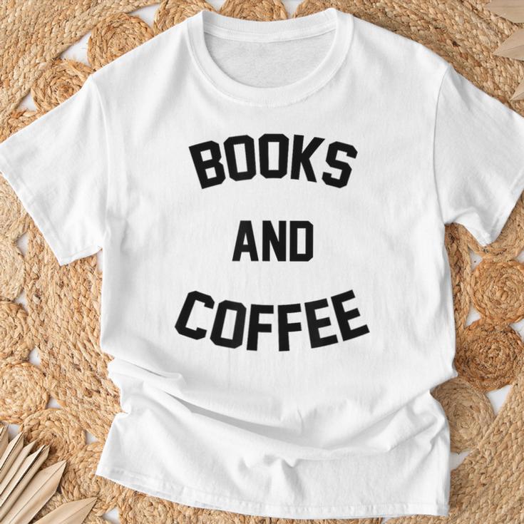 Books And Coffee Reading Lover T-Shirt Gifts for Old Men Books And Coffee Reading Lover T-Shirt Gifts for Old Men