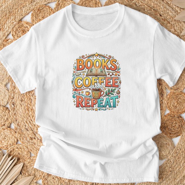 Books Coffee Repeat Cozy Reading Lifestyle Premium Tri-Blend T-Shirt Gifts for Old Men