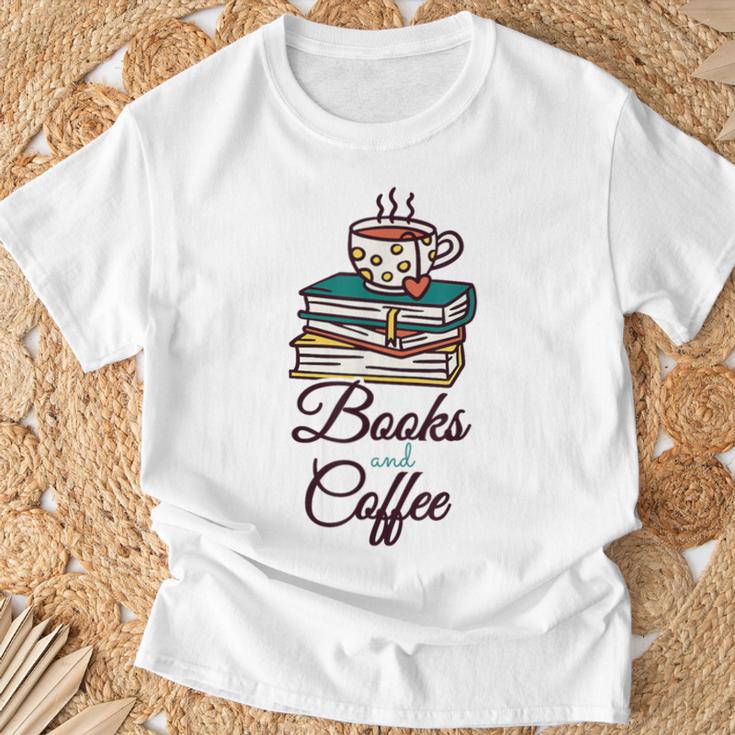 Books And Coffee T-Shirt Gifts for Old Men