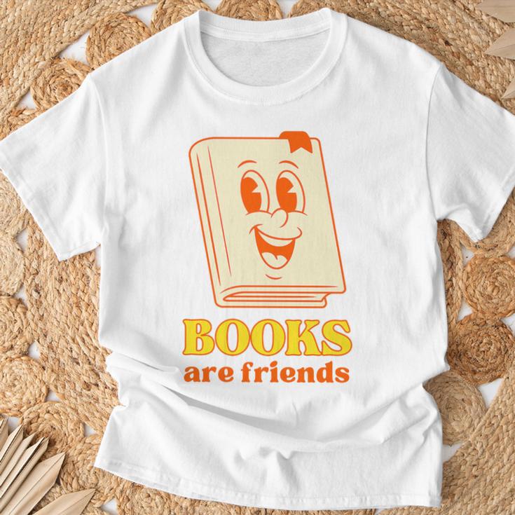 Books Are Friends Bookish Bookstore Library Premium Tri-Blend T-Shirt Gifts for Old Men