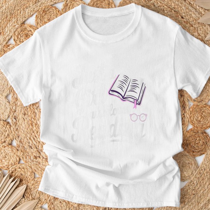 Books Lovers Just A Girl Who Loves Reading Book Worm Kids T-Shirt Gifts for Old Men