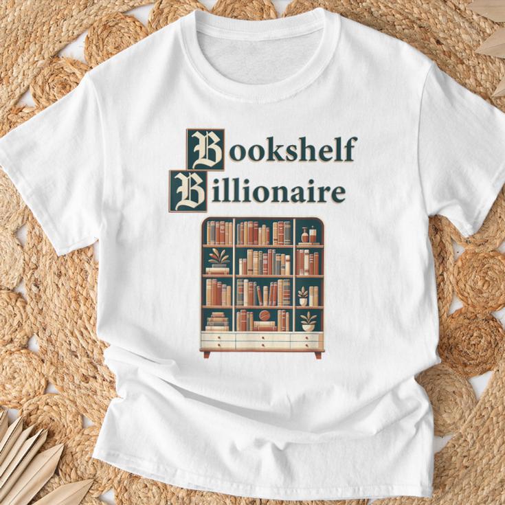 Bookshelf Wealth Billionaire Book Collector Collection T-Shirt Gifts for Old Men Bookshelf Wealth Billionaire Book Collector Collection T-Shirt Gifts for Old Men