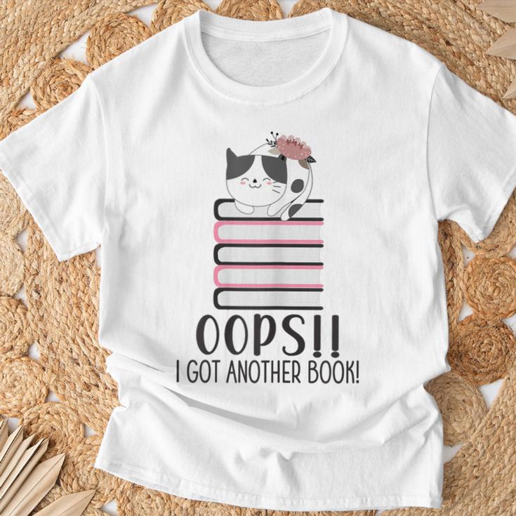 Bookworm Quote Oops I Got Another Book T-Shirt Gifts for Old Men
