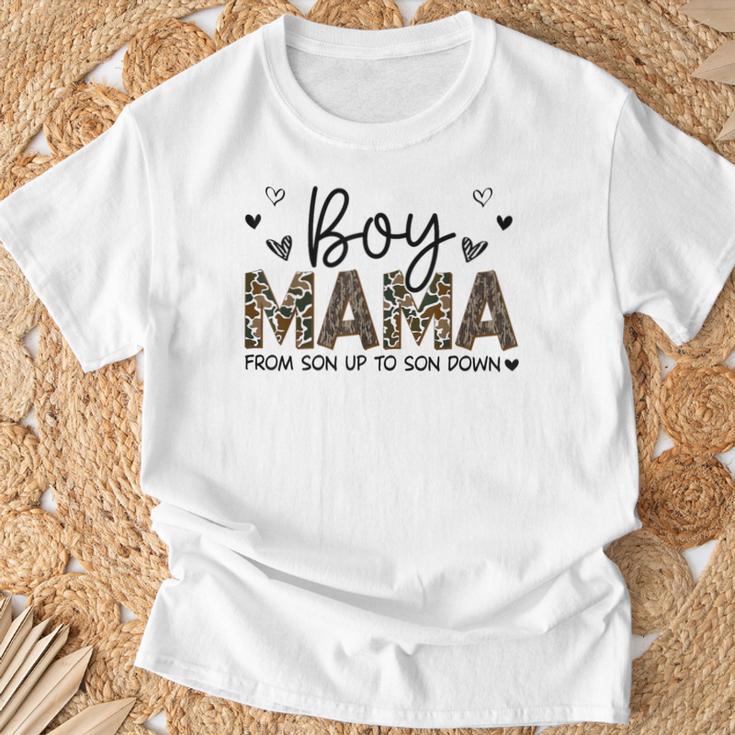 Boy Mama From Son Up To Son Down Camo Happy Mom T-Shirt Gifts for Old Men