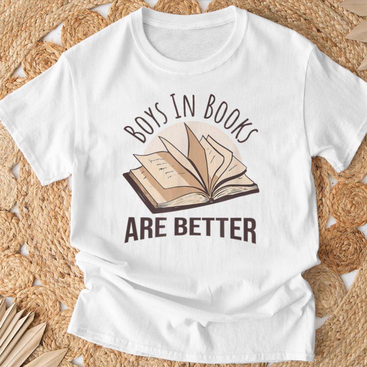 Boys In Books Are Better T-Shirt Gifts for Old Men