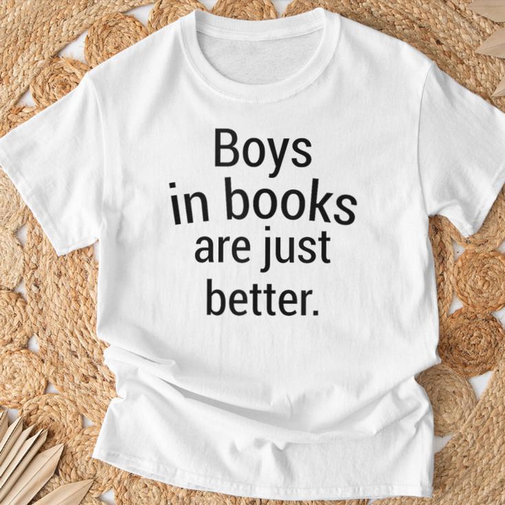 Boys In Books Are Just Better Reading Lover T-Shirt Gifts for Old Men