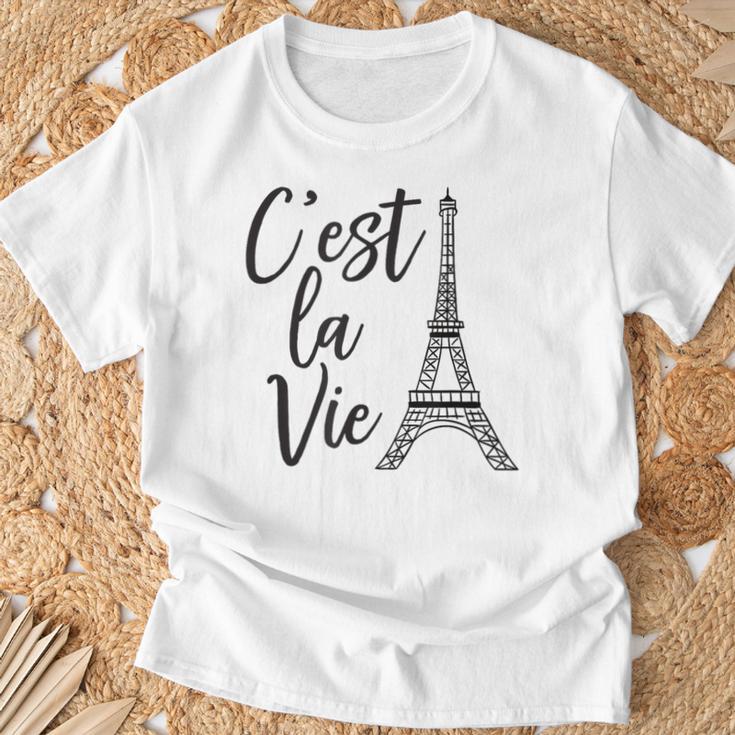 C'est Laie シャツ フレンチギフト パリ フランス エッフェル柄 Tシャツ 高齢者への贈り物