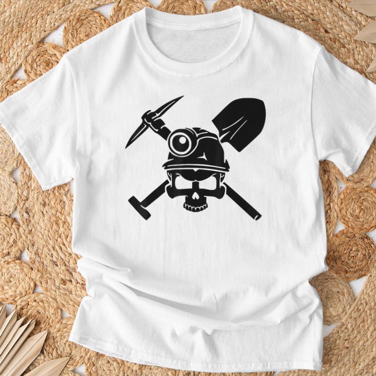 Calavera Minero De Carb Camiseta unisex Regalos para ancianos