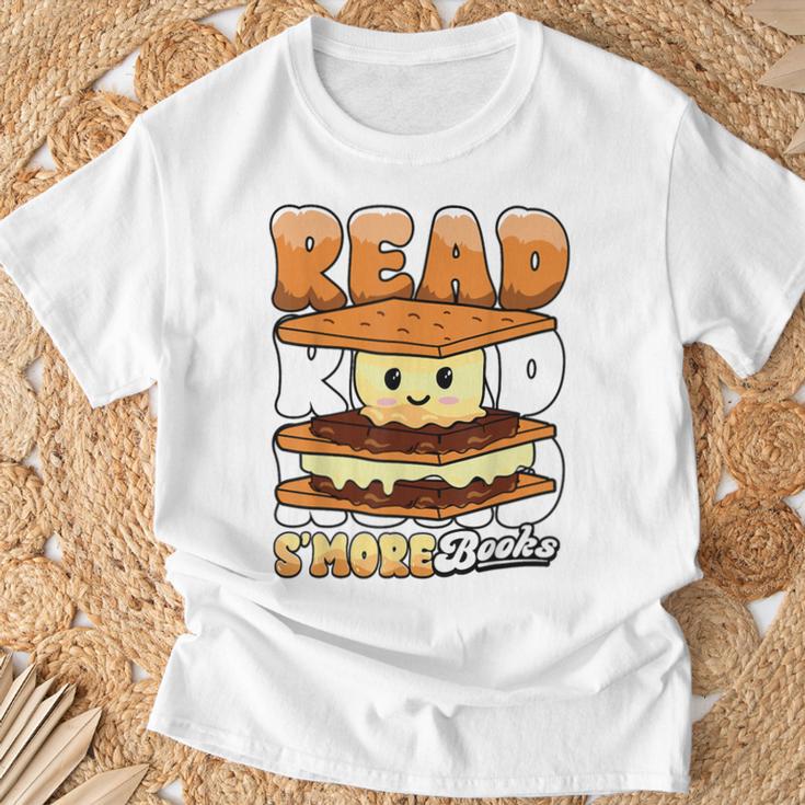 Camping Reading Fun Book Lover Camper Librarian T-Shirt Gifts for Old Men