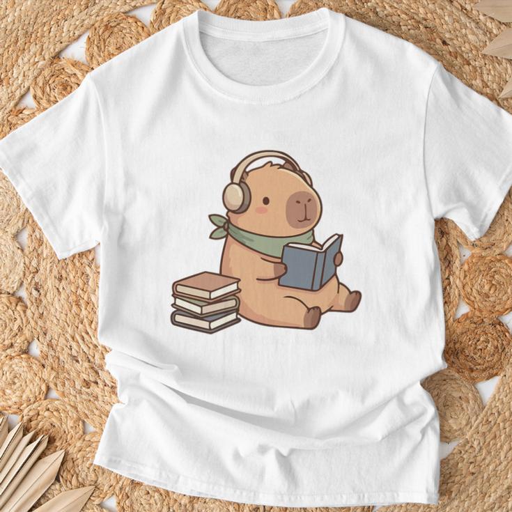 Capybara Reading a Book Cute Reading For Boys Girls Premium Tri-Blend T-Shirt Gifts for Old Men Capybara Reading a Book Cute Reading For Boys Girls Premium Tri-Blend T-Shirt Gifts for Old Men