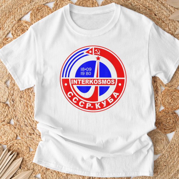Cccp Ussr Interkosmos グラフィック ソビエト連邦宇宙協会 Tシャツ 高齢者への贈り物