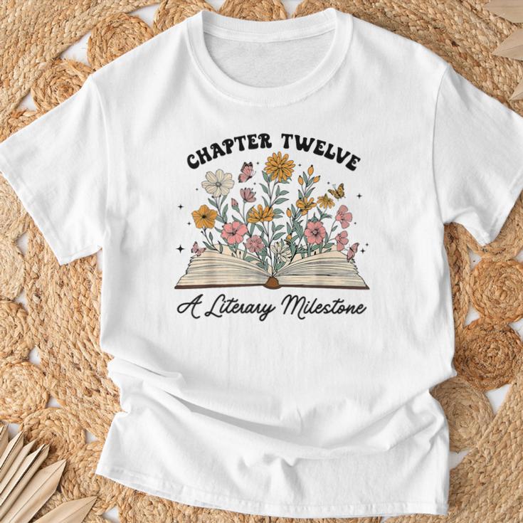 Chapter 12 A Literary Milestone 12th Birthday Book Lovers T-Shirt Gifts for Old Men Chapter 12 A Literary Milestone 12th Birthday Book Lovers T-Shirt Gifts for Old Men