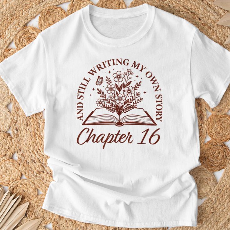 Chapter 16 Book Readers Flower Lovers 16th Birthday Girls T-Shirt Gifts for Old Men