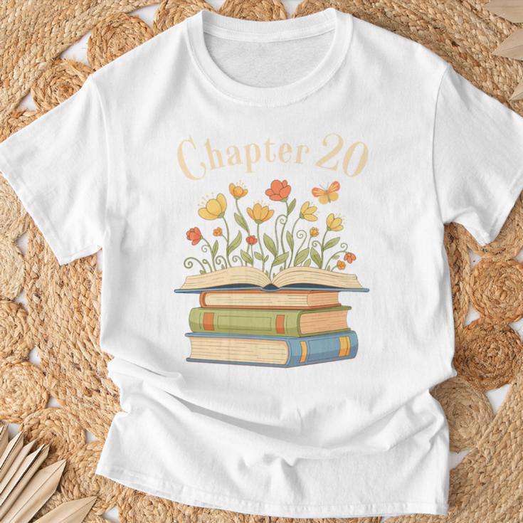 Chapter 20 Turning 20 Years Old Floral Book Premium Tri-Blend T-Shirt Gifts for Old Men