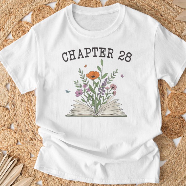 Chapter 28 Book Lovers & Readers 28th Birthday Wildflowers T-Shirt Gifts for Old Men Chapter 28 Book Lovers & Readers 28th Birthday Wildflowers T-Shirt Gifts for Old Men