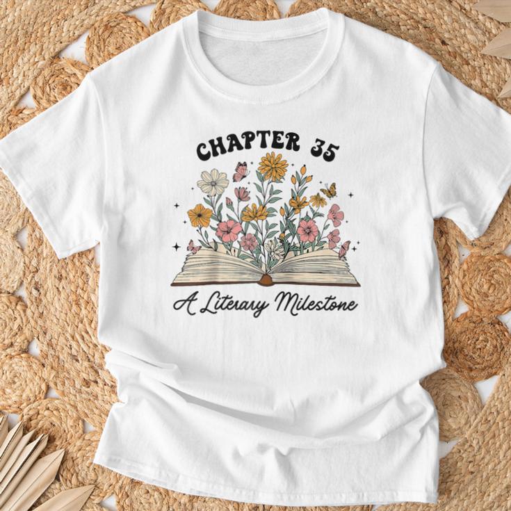 Chapter 35 A Literary Milestone 35th Birthday Book Lovers Raglan Baseball Tee T-Shirt Gifts for Old Men Chapter 35 A Literary Milestone 35th Birthday Book Lovers Raglan Baseball Tee T-Shirt Gifts for Old Men