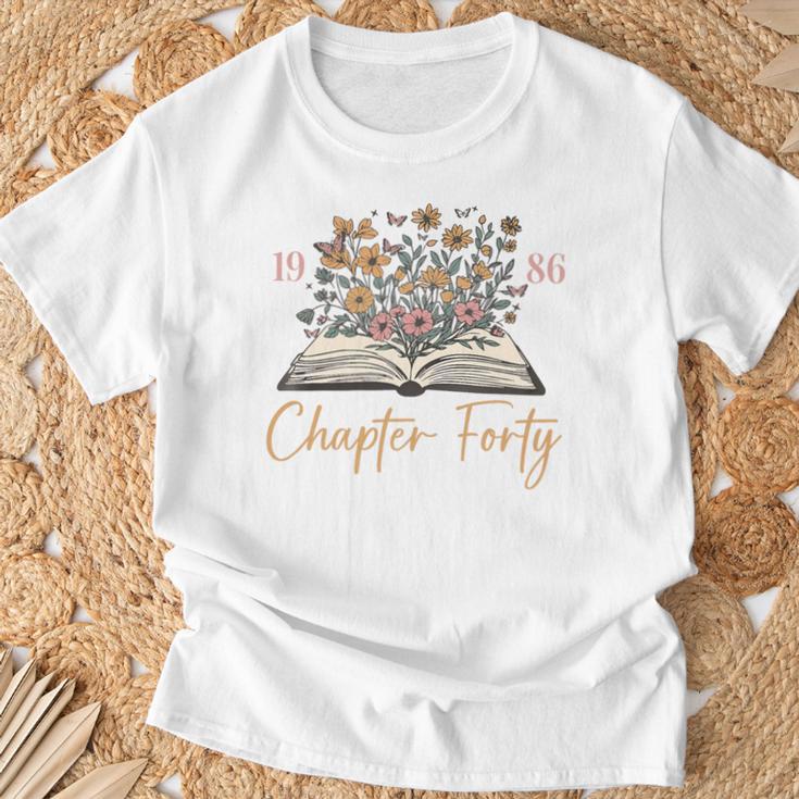 Chapter Forty 1986 40th Birthday Wildflower Book 40 Year Old Premium Tri-Blend T-Shirt Gifts for Old Men Chapter Forty 1986 40th Birthday Wildflower Book 40 Year Old Premium Tri-Blend T-Shirt Gifts for Old Men