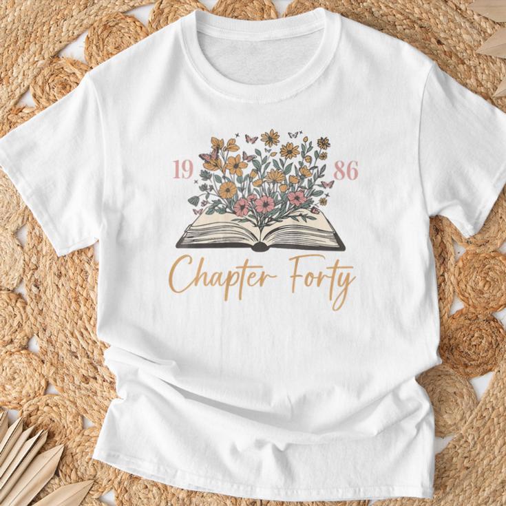 Chapter Forty 1986 40th Birthday Wildflower Book 40 Year Old T-Shirt Gifts for Old Men Chapter Forty 1986 40th Birthday Wildflower Book 40 Year Old T-Shirt Gifts for Old Men