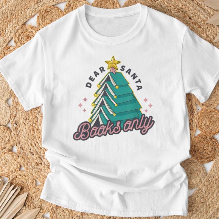 Christmas Book Read Reading Present Santa Claus T-Shirt Gifts for Old Men