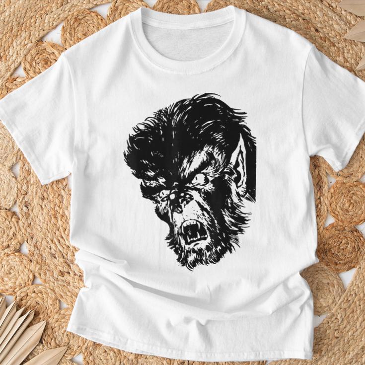 Classic Monster Horror Comic Book Horror Movie Werewolf T-Shirt Gifts for Old Men